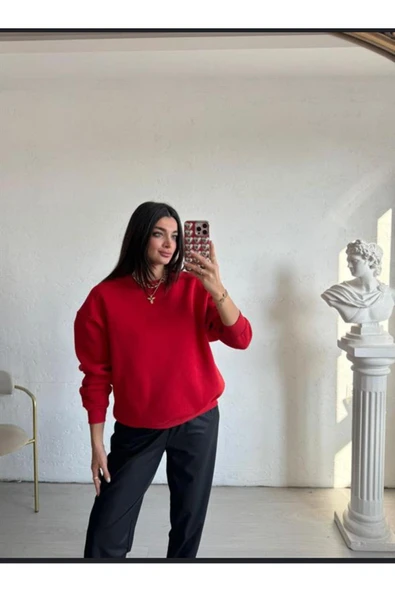 KOZİA OUTDOORS Malkoçbey Bisiklet Yaka Oversize Triko Kazak ürün görseli