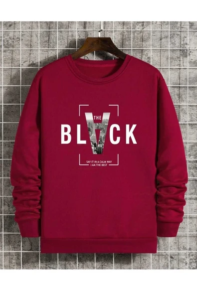 KOZİA OUTDOORS malkoçbey bordo oyaka oversize unisex swetşhirt - Resim 2