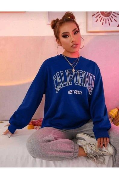 KOZİA OUTDOORS CALIFORNIA BASKILI O YAKA OVERSİZE UNİSEX SWETŞHİRT ürün görseli