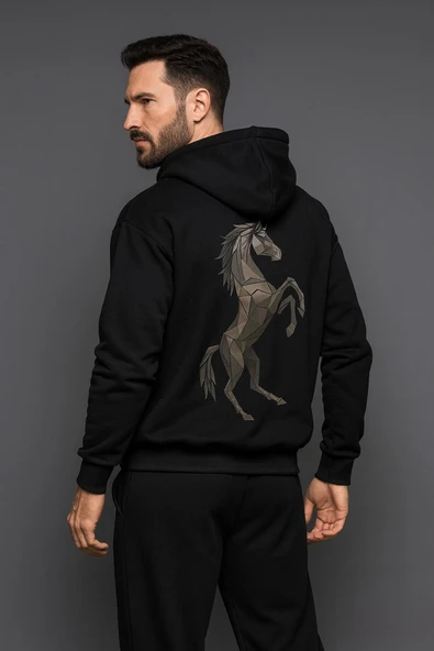 KOZİA OUTDOORS orjinal kozia baskılı oversize unisex kapüşonlu sweatşhirt - Resim 6