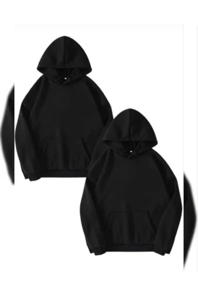 blackbonds Unisex Siyah 2'li Sevgili Kombini Sweatshirt ürün görseli