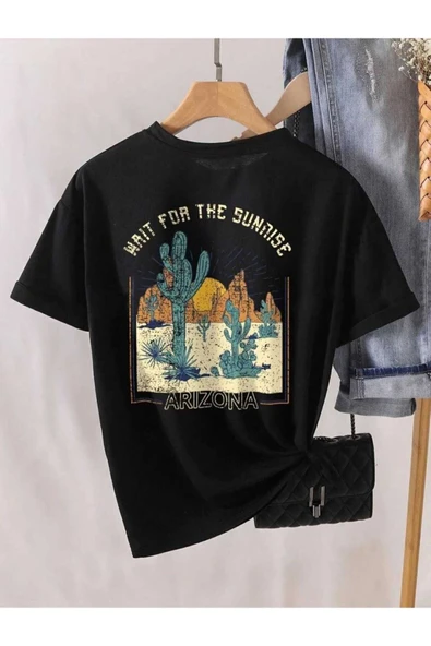 KOZİA OUTDOORS Arizona Baskılı Oversize Unisex Tişört Basic Günlük Stil ürün görseli