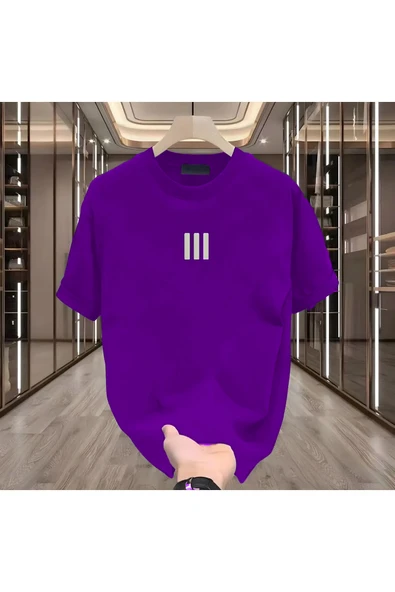 KOZİA OUTDOORS MALOÇBEY 3 çizgi baskılı oversize unisex basic o yaka t-şhirt - Resim 7