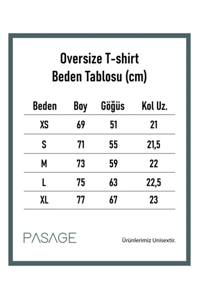 Pasage Oversize Düz Beyaz Tshirt - Resim 5
