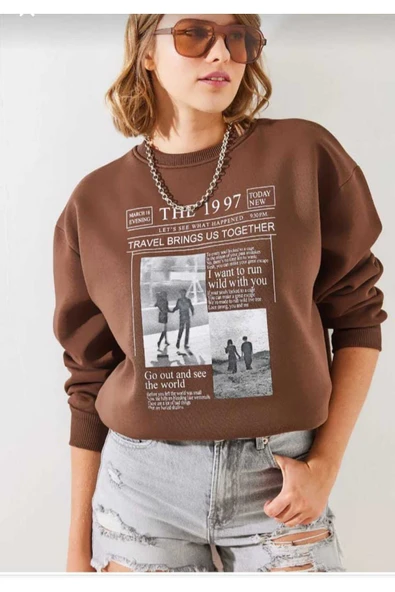 KOZİA OUTDOORS malkoçbey oyaka baskılı oversize unisex sweatşhirt ürün görseli