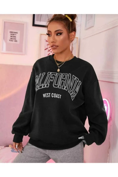 KOZİA OUTDOORS CALIFORNIA BASKILI O YAKA OVERSİZE UNİSEX SWETŞHİRT ürün görseli