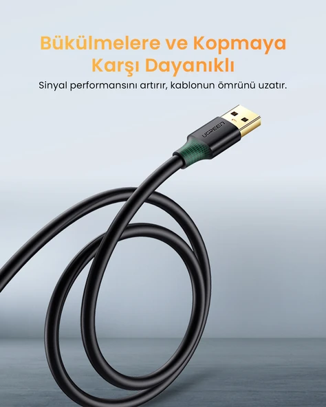 UGREEN USB 3.0 Uzatma Kablosu, 3 Metre, Siyah, 30127 - Resim 5