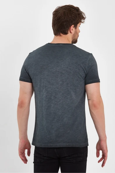 UOMOPARK 2704 Parça Boyama Basic T-shirt - Resim 2