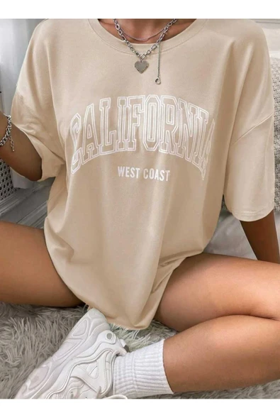 KOZİA OUTDOORS MALKOÇBEY LOS ANGELES BASKILI OVERSİZE UNİSEX BASİC T-ŞHİRT - Resim 8