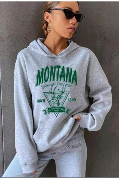 KOZİA OUTDOORS malkoçbey baskılı oyaka oversize unisex swetşhirt - Resim 2