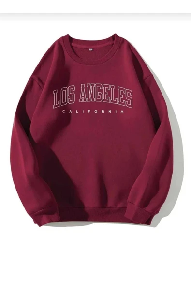 KOZİA OUTDOORS malkoçbey bordo oyaka oversize unisex swetşhirt ürün görseli