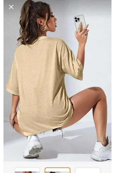 KOZİA OUTDOORS çizgi film karakterleri  baskılı oversize basic o yaka unisex t-şhirt - Resim 4