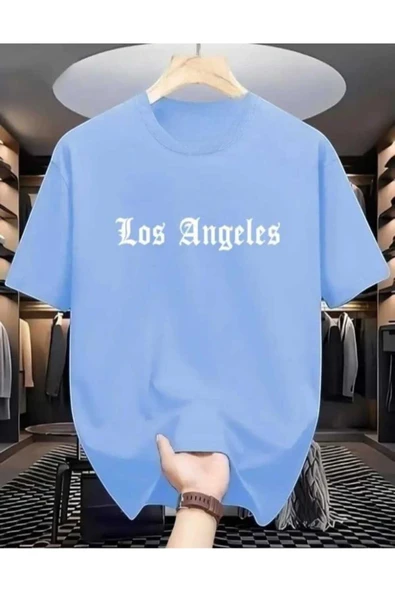 KOZİA OUTDOORS malkoçbey los angeles baskılı oversize unisex basic o yaka t-şhirt - Resim 6