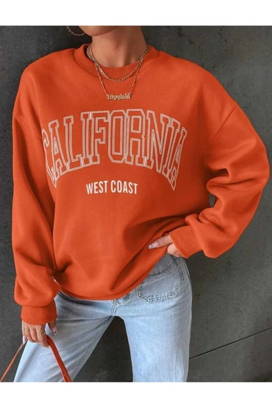 KOZİA OUTDOORS CALIFORNIA BASKILI O YAKA OVERSİZE UNİSEX SWETŞHİRT ürün görseli