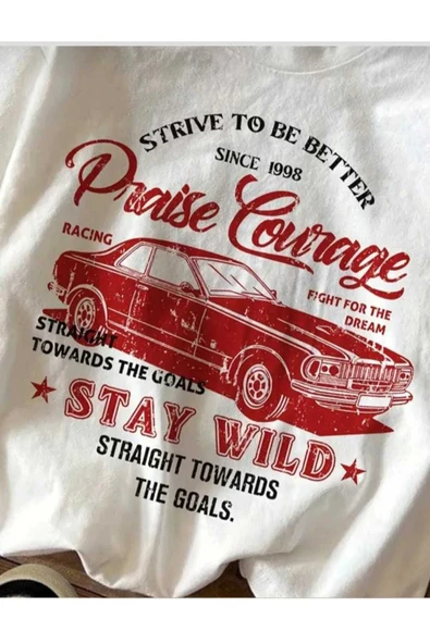 KOZİA OUTDOORS strive to be beter baskılı basic bisiklet yaka unisex tişört - Resim 2