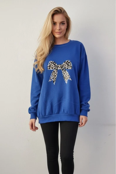 KOZİA OUTDOORS baskılı oversize unsex bisiklet yaka kadın sweatşhirt ürün görseli