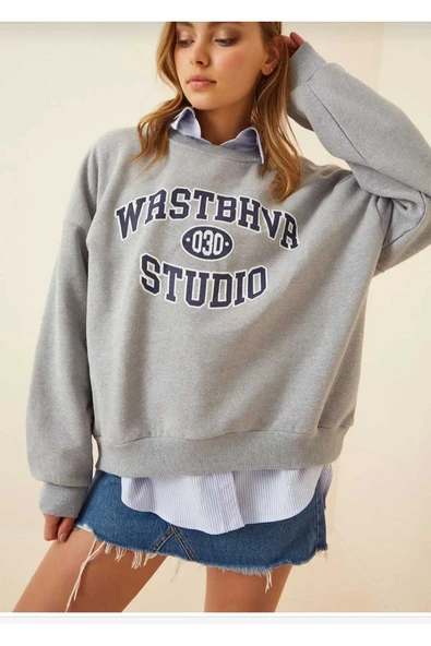 KOZİA OUTDOORS baskılı oyaka  unisex oversize sweatşhirt - Resim 4