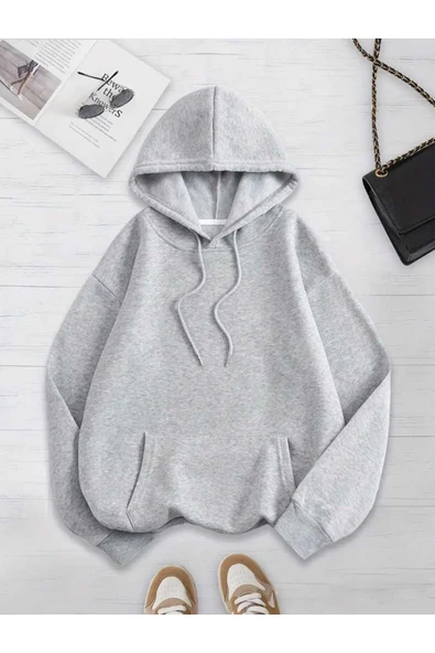 blackbonds Unisex Renkli Kapüşonlu Pembe Sweatshirt - Resim 2