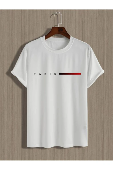 kenoger Unisex Oversize Fit Bisiklet Yaka Creative Yazı Baskılı Tişört - Resim 8