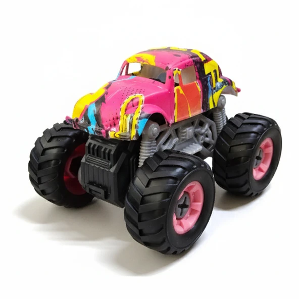 Monster Truck Sök Tak Grafitti Sürtmeli Master Araba Mor - Resim 3