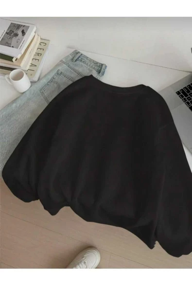 KOZİA OUTDOORS CHERRY baskılı oversize unisex basic sweatşhirt - Resim 3