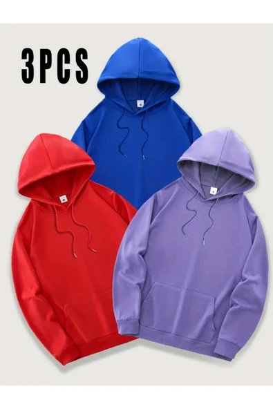 blackbonds 3'lü Avantaj Set Kapüşonlu Sweatshirt - Resim 4