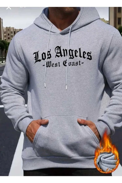 KOZİA OUTDOORS malkoçbey los angeles baskılı oversize unisex sweatşhirt - Resim 4