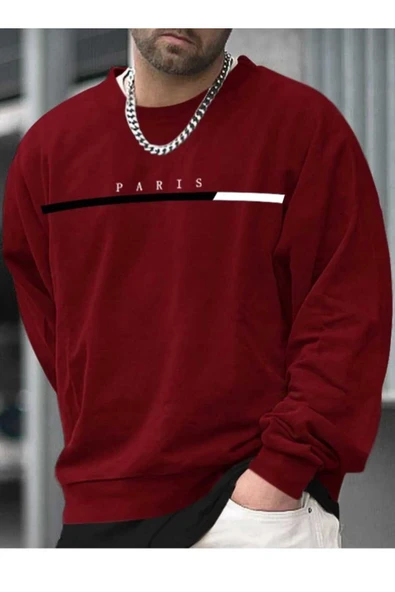 KOZİA OUTDOORS malkoçbey bordo oyaka oversize unisex swetşhirt ürün görseli