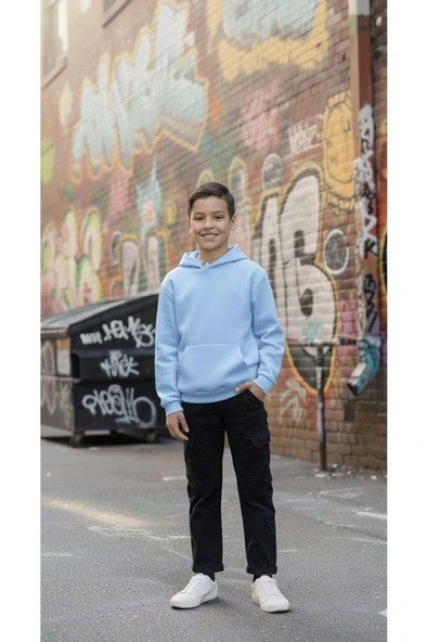 blackbonds çocuk kapşonlu sweatshirt - Resim 2