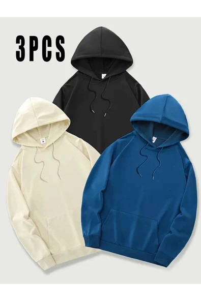 blackbonds 3'lü Avantaj Set Kapüşonlu Sweatshirt - Resim 6