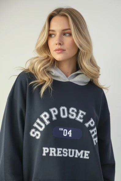 UNCİA OUTDOORS vengeance Suppose Baskılı Oversize Sweatshirt ürün görseli