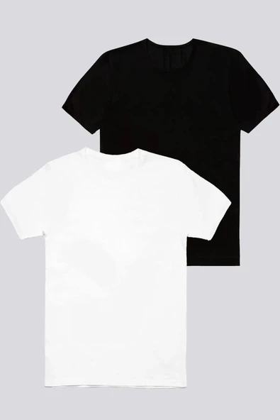 Tünel moda ÇOCUK SADE DÜZ SİYAH TSHİRT - Resim 3