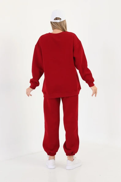 batı Bebe Mavisi Bisiklet Yaka Oversize Sweetshirt - Resim 7