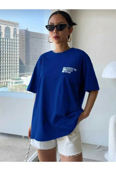 KOZİA OUTDOORS malkoçbey cherısh tıme baskılı overisze unisex basic t-şhirt - Resim 8