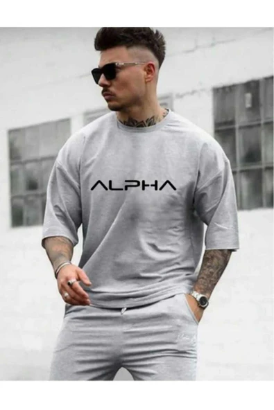KOZİA OUTDOORS malkoçbey alpha baskılı oversize basic t-şhirt - Resim 6