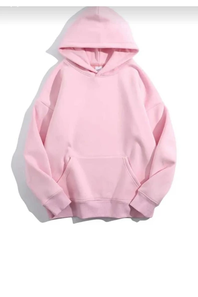 blackbonds Unisex Renkli Kapüşonlu Pembe Sweatshirt - Resim 11