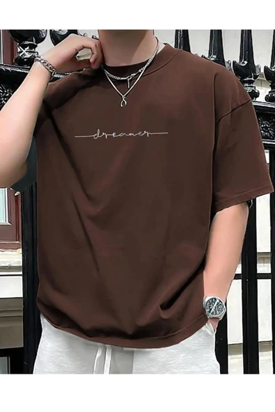 KOZİA OUTDOORS malkocbey dream baskılı kahverengi t-şhirt ürün görseli