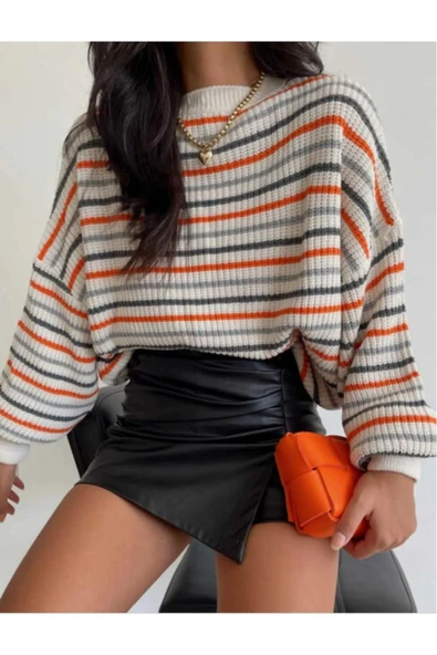 KOZİA OUTDOORS kozia turuncu Çizgili crop ürün görseli