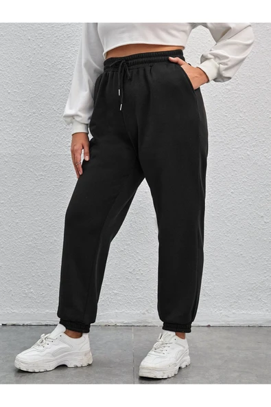 Neva Sena Kadın Jogger Kalın Kumaş Lastik Paça Eşofman Altı - Resim 10