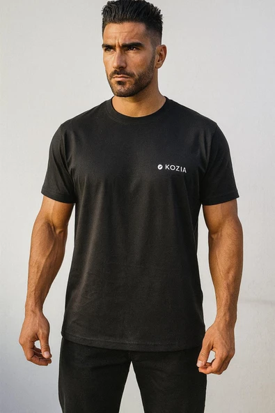 KOZİA OUTDOORS kozia baskılı unisex bisiklet yaka basic tişört - Resim 6