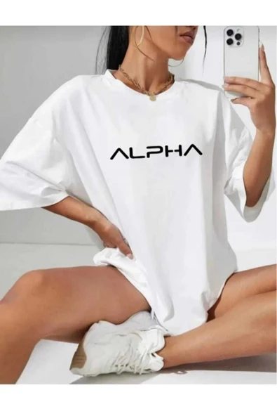 KOZİA OUTDOORS malkoçbey alpha baskılı oversize basic t-şhirt - Resim 2