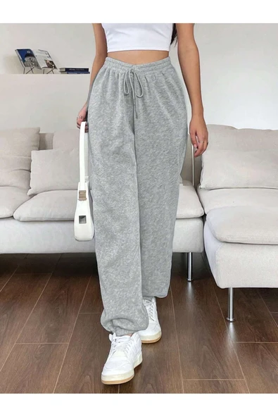 Neva Sena Kadın Jogger Kalın Kumaş Lastik Paça Eşofman Altı - Resim 2