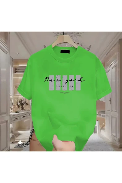 BİKOMBİNE New York X Baskılı Beyaz Tshirt ürün görseli