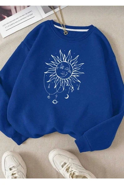 KOZİA OUTDOORS malkoçbey o yaka baskılı oversize unisex sweatşhirt - Resim 2