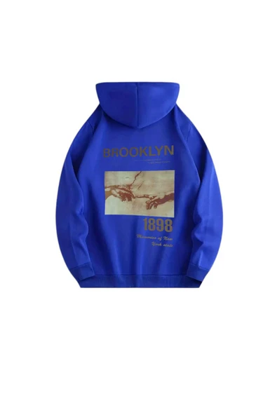 KOZİA OUTDOORS malkoçbey kapüşonlu baskılı oversize unisex sweatşhirt ürün görseli