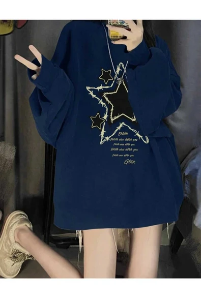 KOZİA OUTDOORS malkoçbey gtxr baskılı o yaka oversize unisex swetşhirt ürün görseli