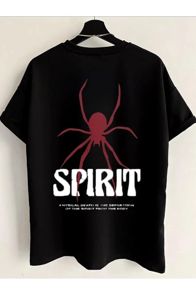 Garalio Oversize Rose Unisex Siyah T-shirt ürün görseli