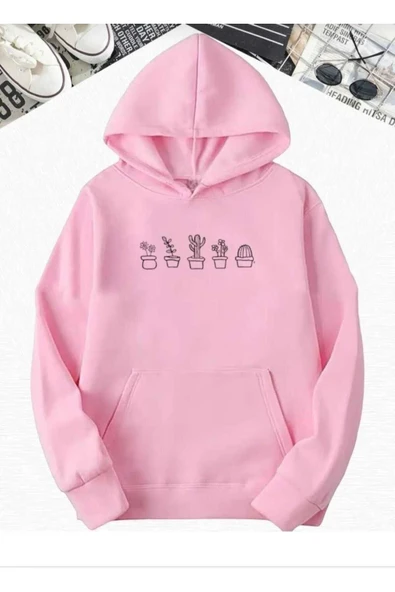 KOZİA OUTDOORS baskılı kapüşonlu unisex oversize sweatşhirt - Resim 6