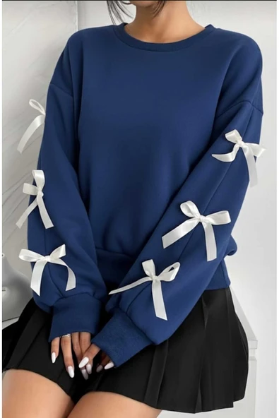 blackbonds kurdale Bisiklet Yaka Sweatshirt şık modern - Resim 6