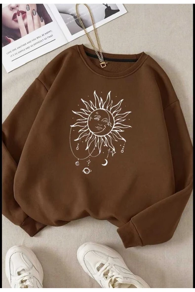 KOZİA OUTDOORS malkoçbey o yaka baskılı oversize unisex sweatşhirt ürün görseli